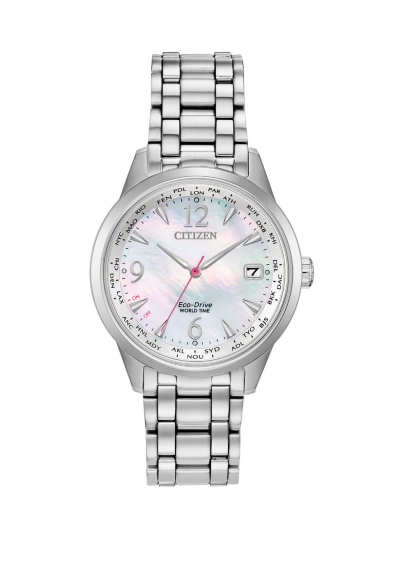 Stainless Steel Eco World Time Bracelet