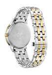 37 Millimeter Calendrier Two Tone Stainless Steel Bracelet Watch 