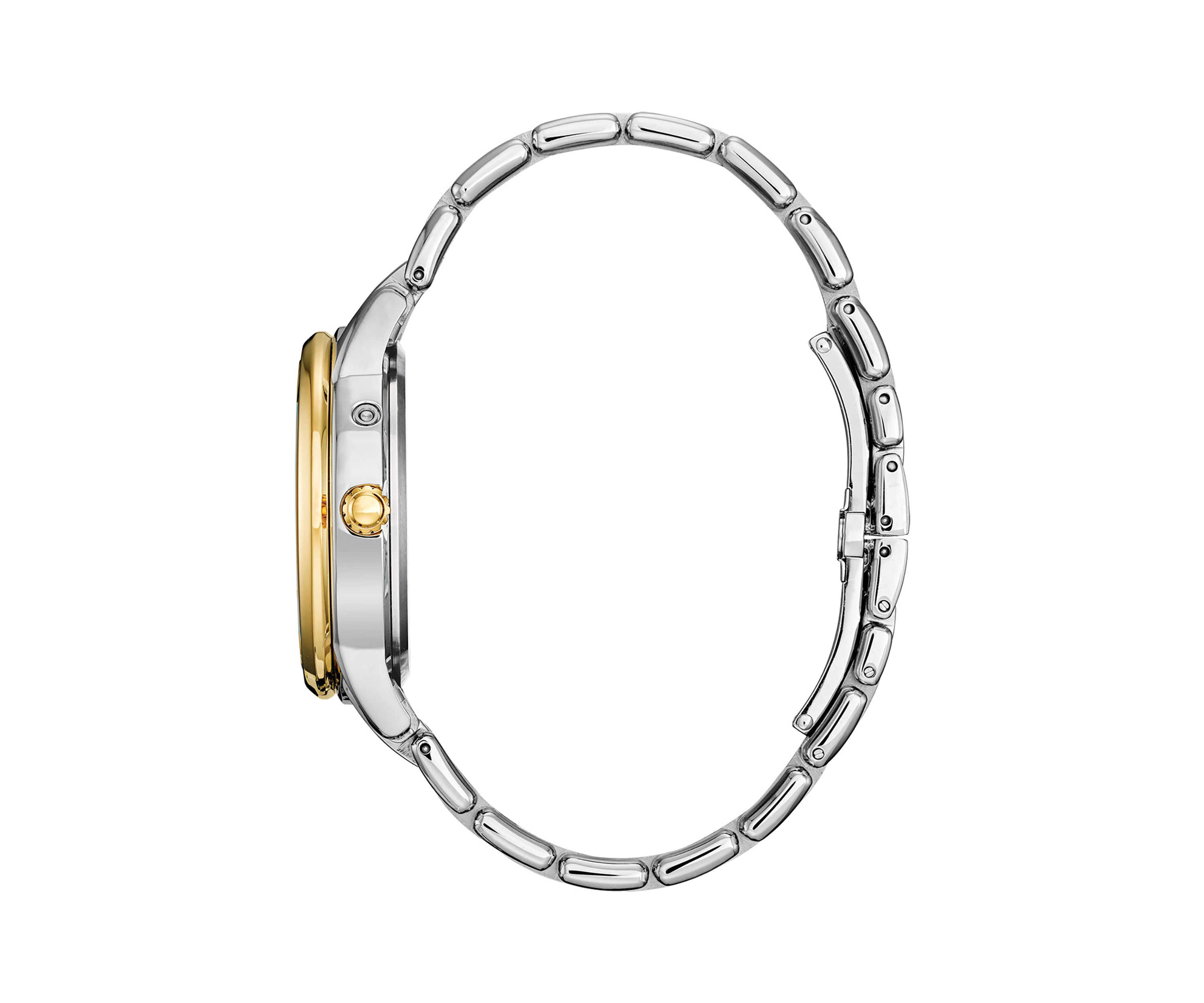 37 Millimeter Calendrier Two Tone Stainless Steel Bracelet Watch 