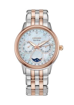 Citizen Eco-Drive Calendrier Women's Two-Tone Stainless Steel Bracelet Watch