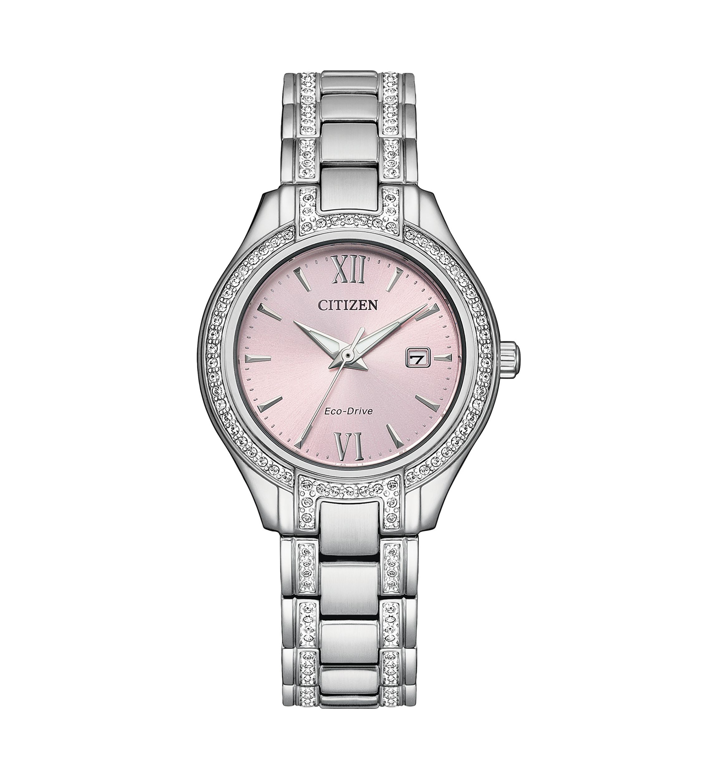 Citizen Womens Silhouette Crystal Silver Tone Stainless Steel Bracelet Watch