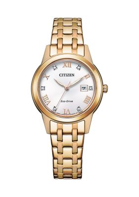 CITIZEN Men's 29 Millimeter Classic Eco Rose Gold-Tone Stainless Steel Bracelet Watch