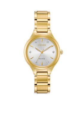 CITIZEN Gold-Tone Stainless Steel Eco-Drive Corso Bracelet Watch