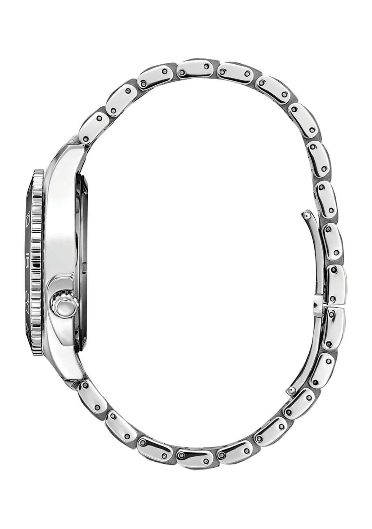 Womens Sport Luxury Silver-Tone Stainless Steel Bracelet Watch - 35 Millimeter