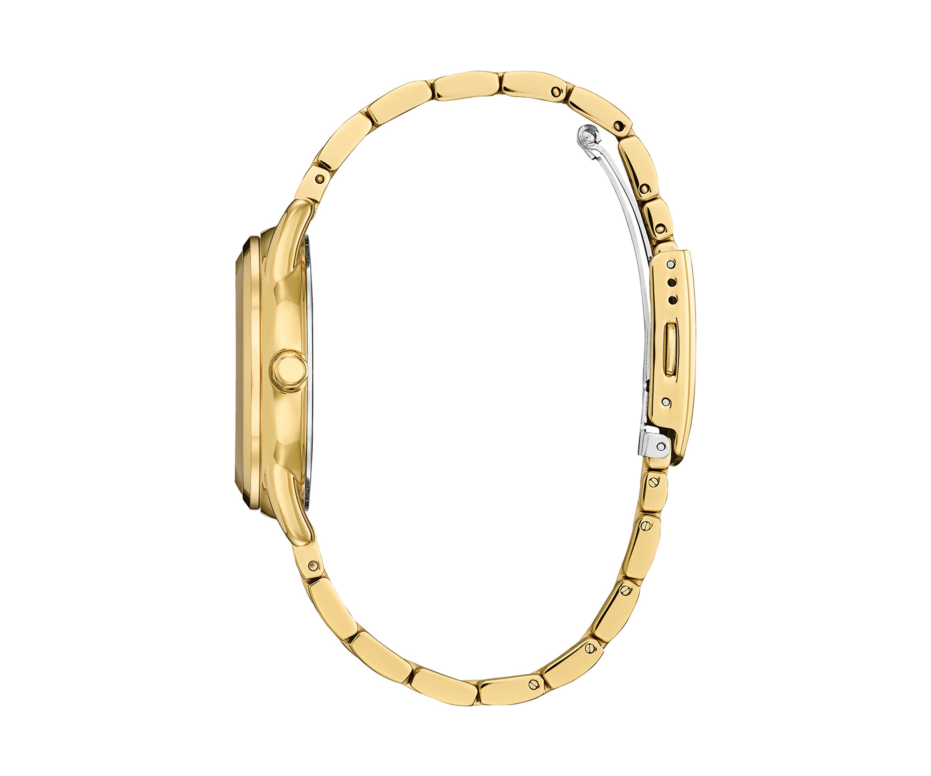Womens Classic Gold-Tone Stainless Steel Bracelet Watch