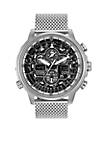 Mens Eco-Drive Stainless Steel Navihawk Perpetual Chrono A-T Watch