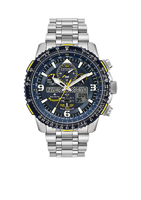 Citizen Mens Stainless Steel Eco-Drive Analog-Digital Promaster