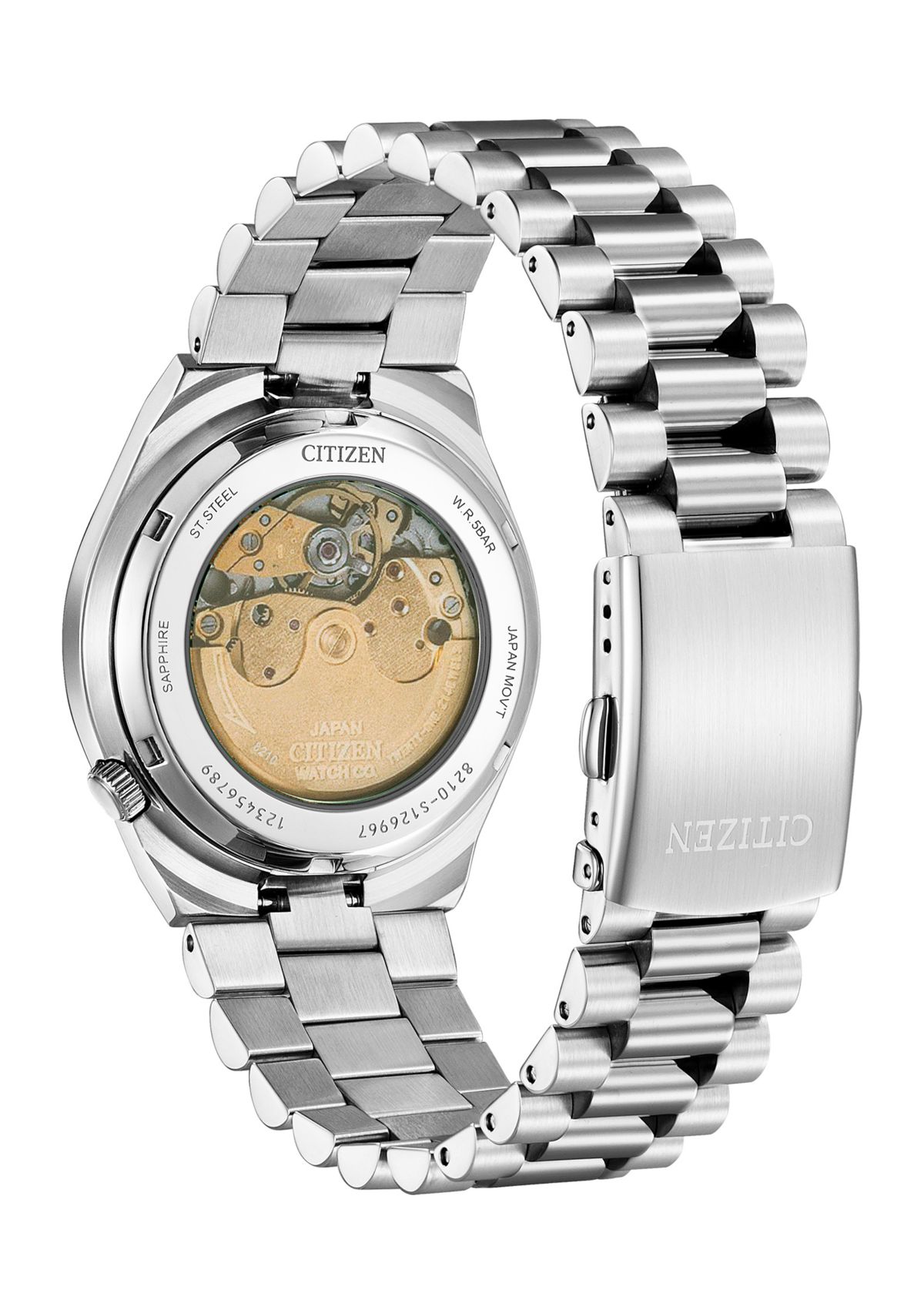 Mens Sport Luxury Automatic Tsuyosa Silver Tone Stainless Steel 40 Millimeter Bracelet Watch 