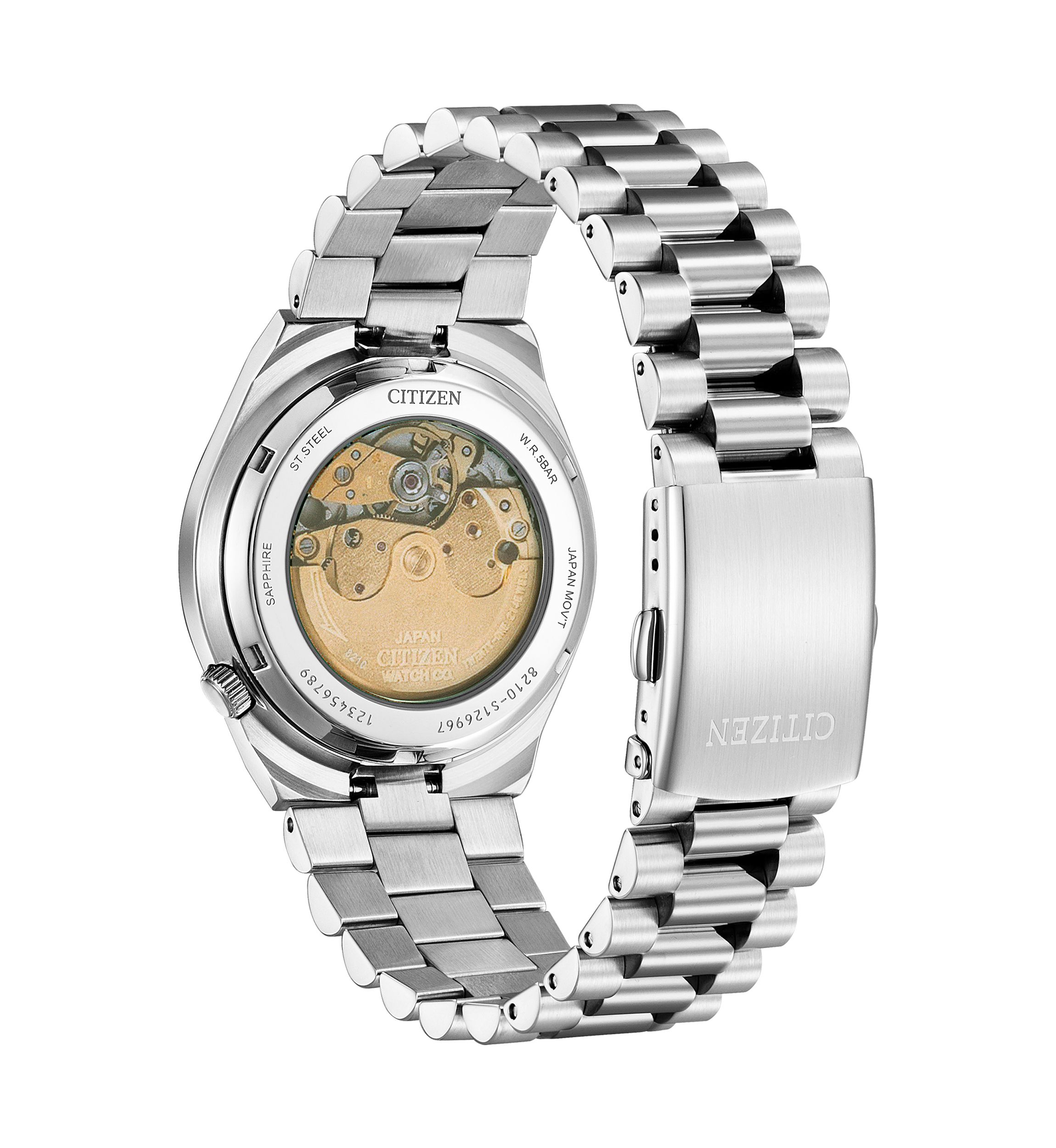 Mens Sport Luxury Automatic Tsuyosa Silver Tone Stainless Steel 40 Millimeter Bracelet Watch 
