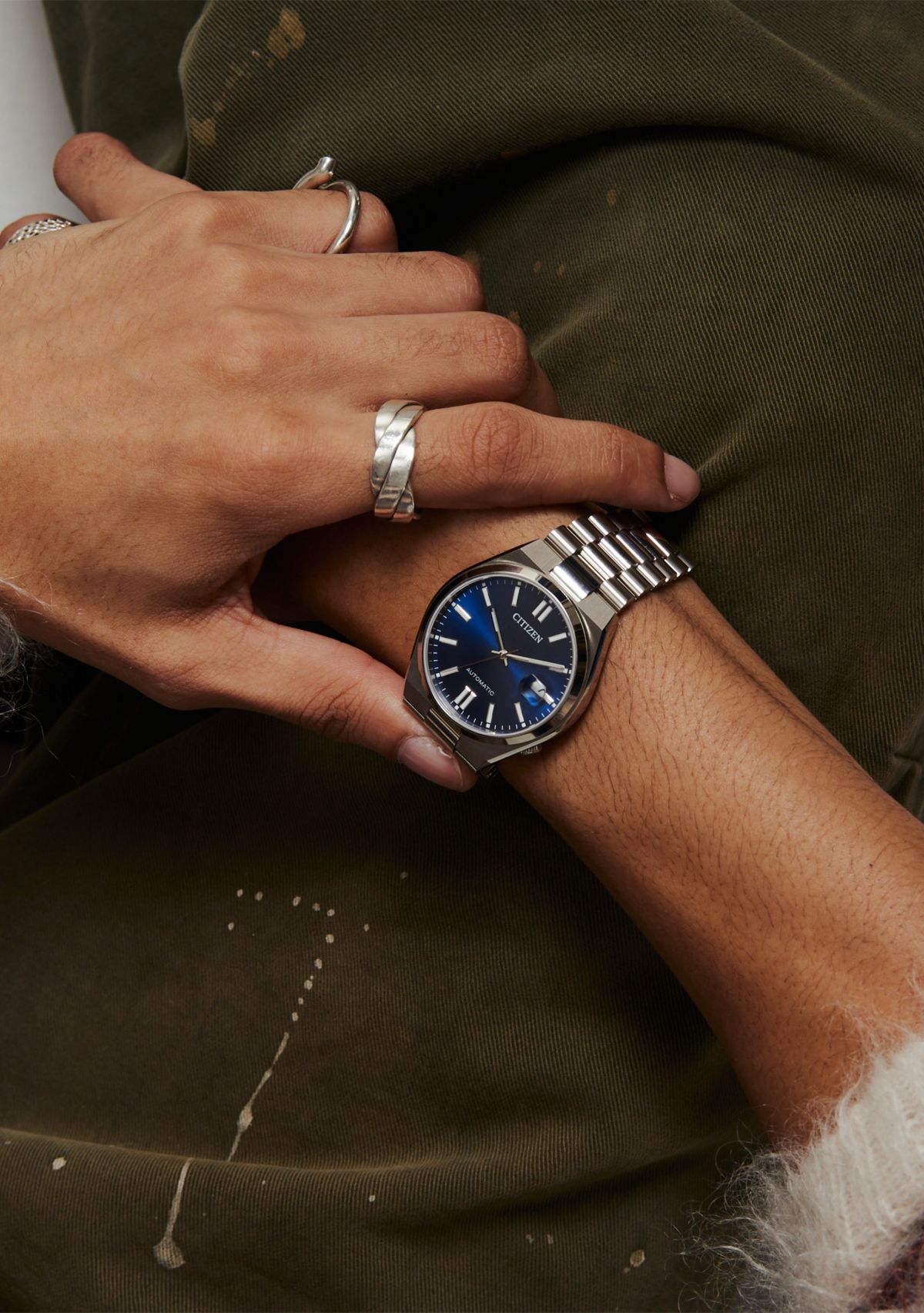 Mens Sport Luxury Automatic Tsuyosa Silver Tone Stainless Steel 40 Millimeter Bracelet Watch 