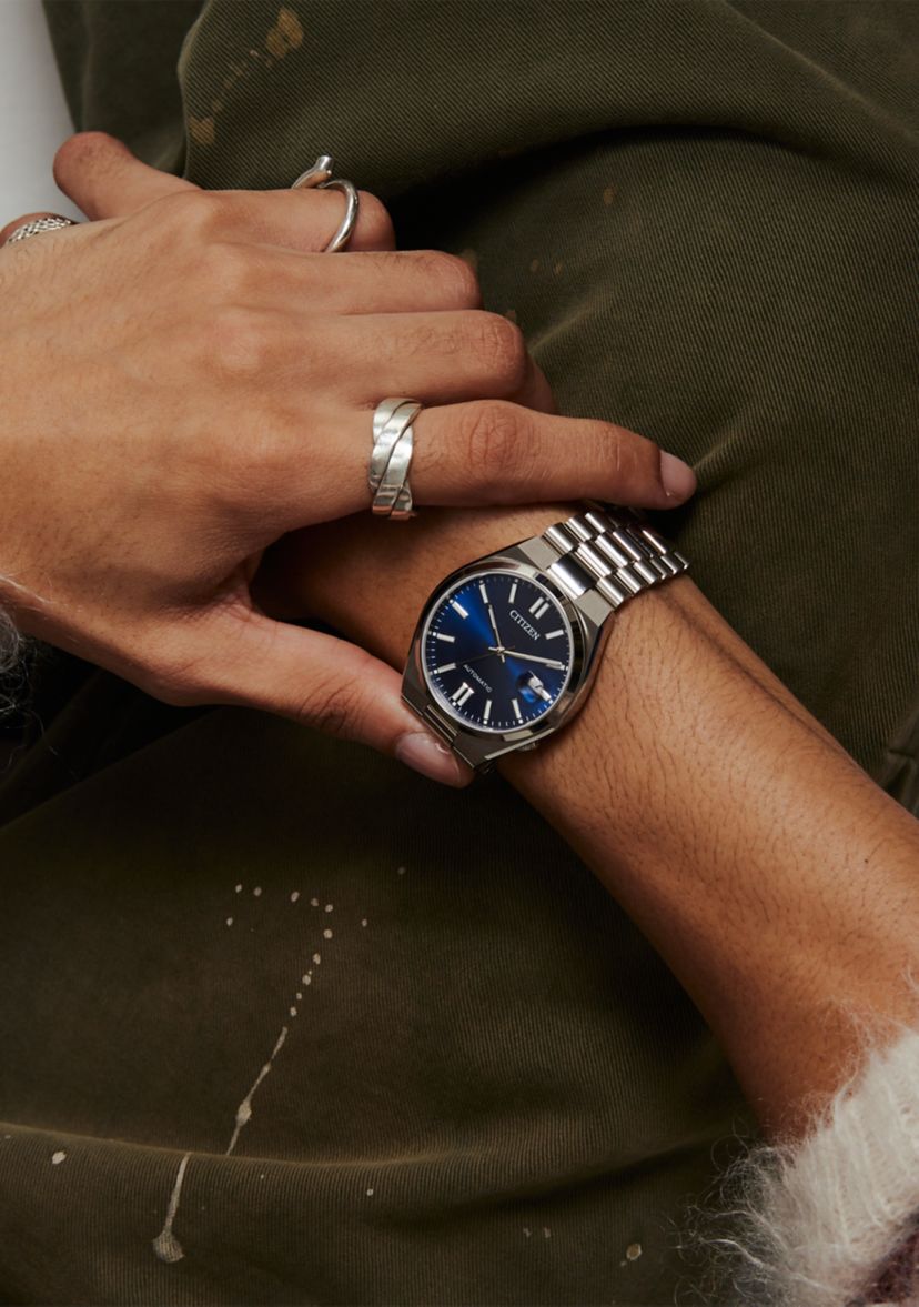 Mens Sport Luxury Automatic Tsuyosa Silver Tone Stainless Steel 40 Millimeter Bracelet Watch 