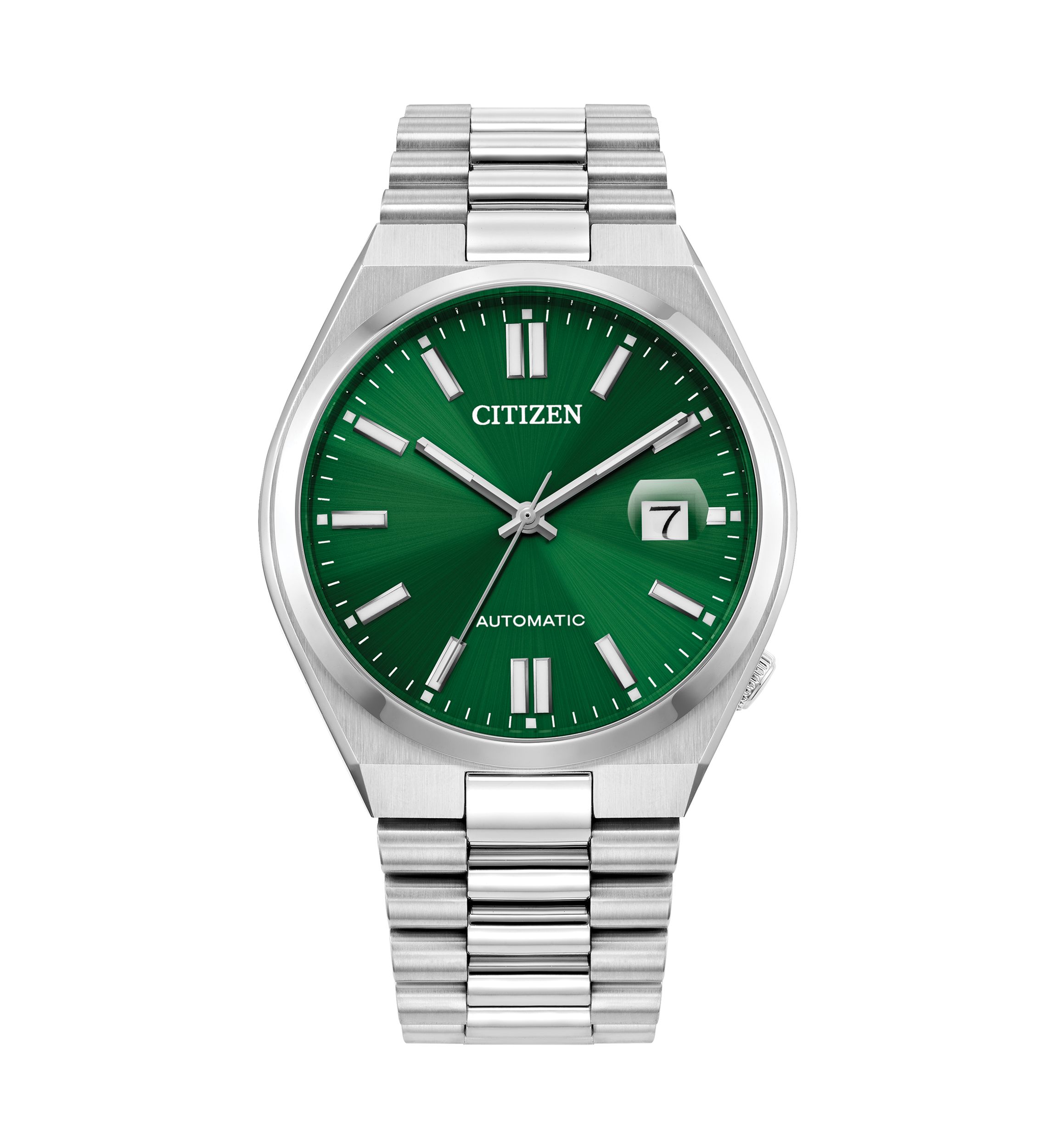 Mens Sport Luxury Automatic Tsuyosa Silver Tone Stainless Steel 40 Millimeter Bracelet Watch