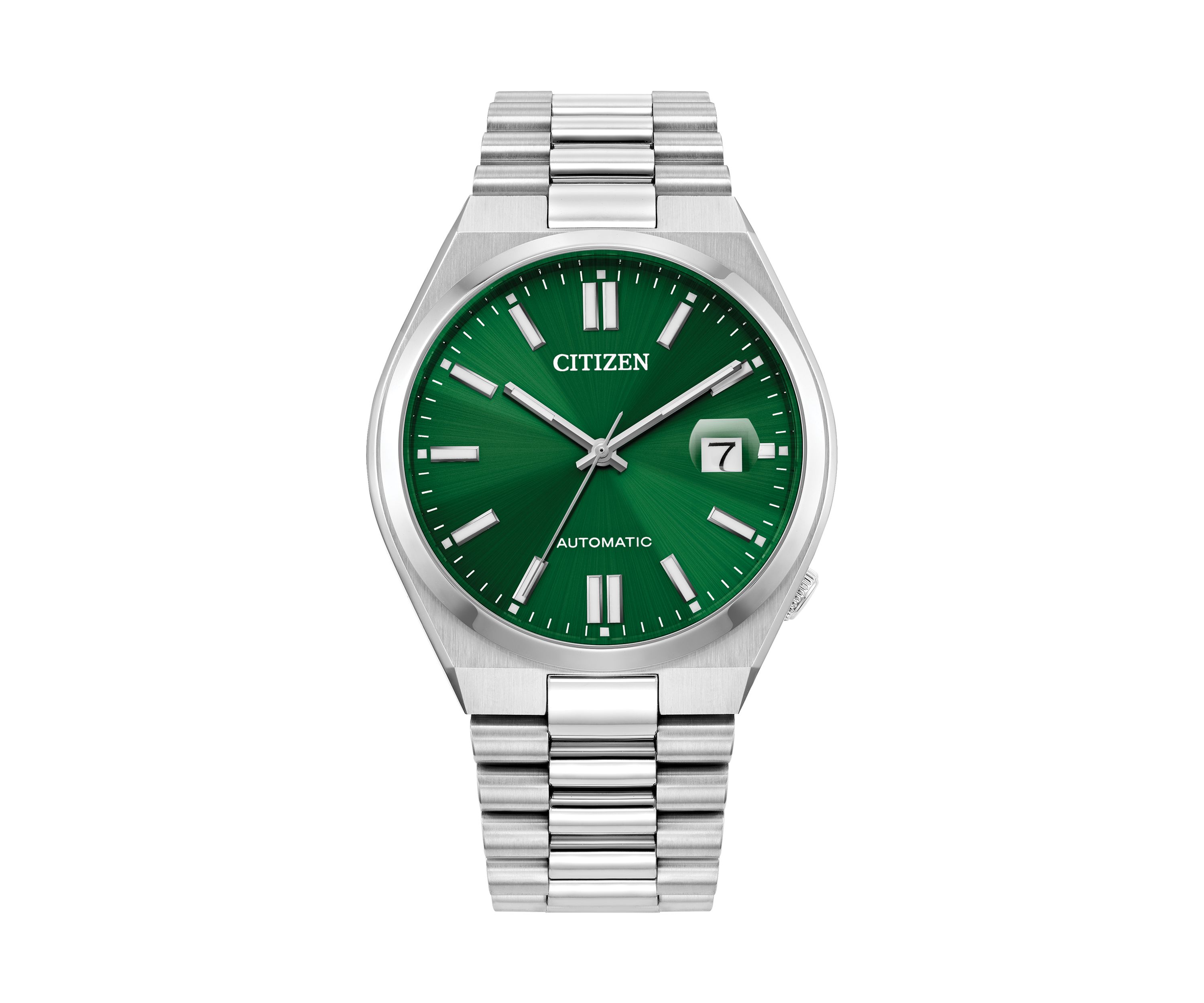 Mens Sport Luxury Automatic Tsuyosa Silver Tone Stainless Steel 40 Millimeter Bracelet Watch