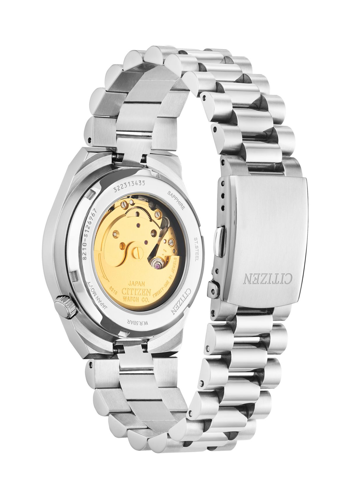 Mens Sport Luxury Automatic Tsuyosa Silver Tone Stainless Steel 40 Millimeter Bracelet Watch