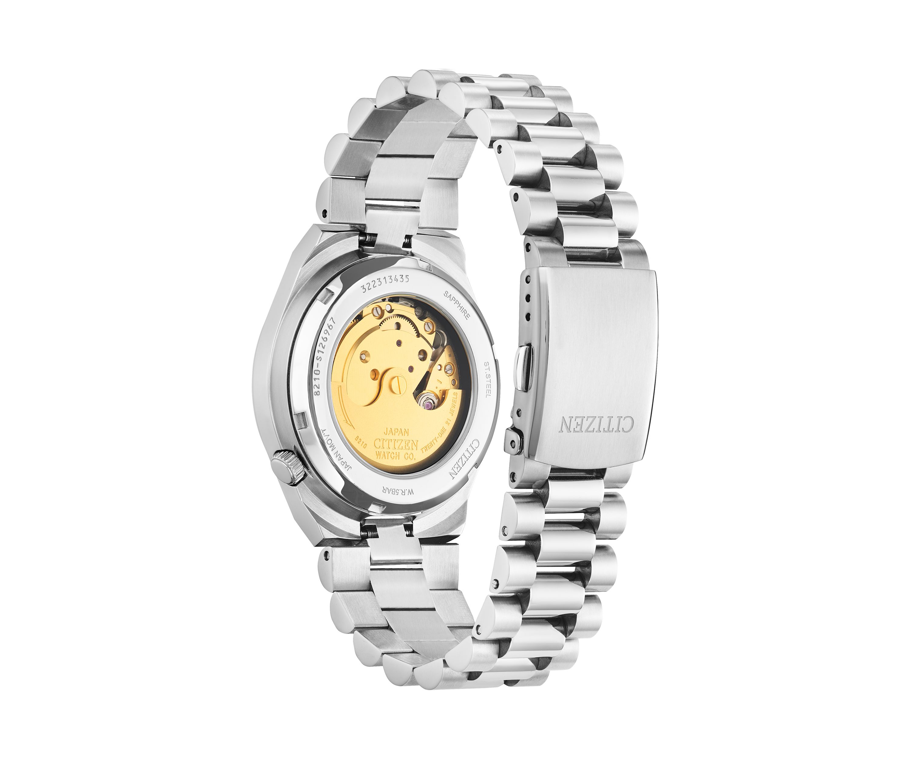 Mens Sport Luxury Automatic Tsuyosa Silver Tone Stainless Steel 40 Millimeter Bracelet Watch