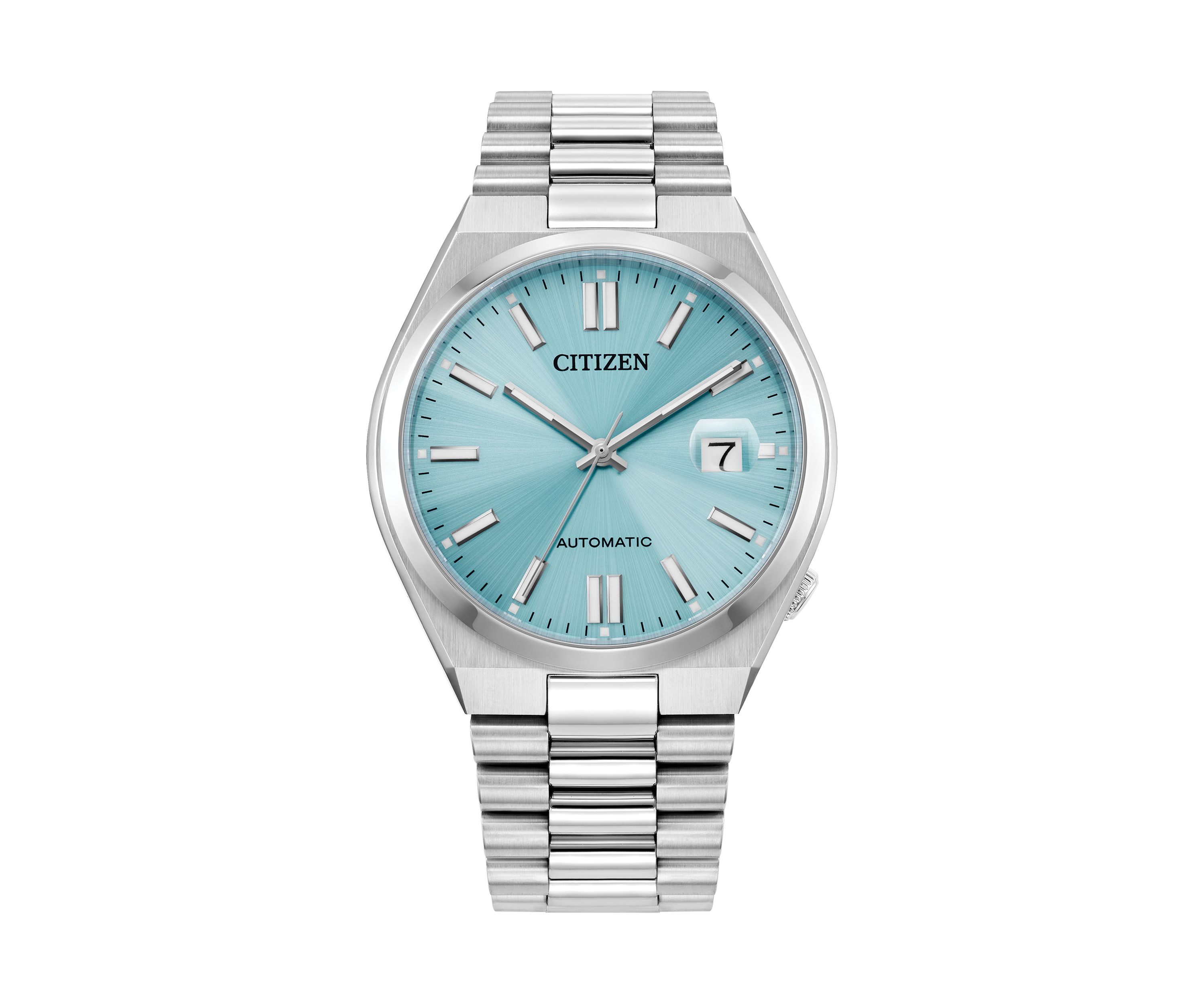 Mens Sport Luxury Automatic Tsuyosa Silver Tone Stainless Steel 40 Millimeter Bracelet Watch