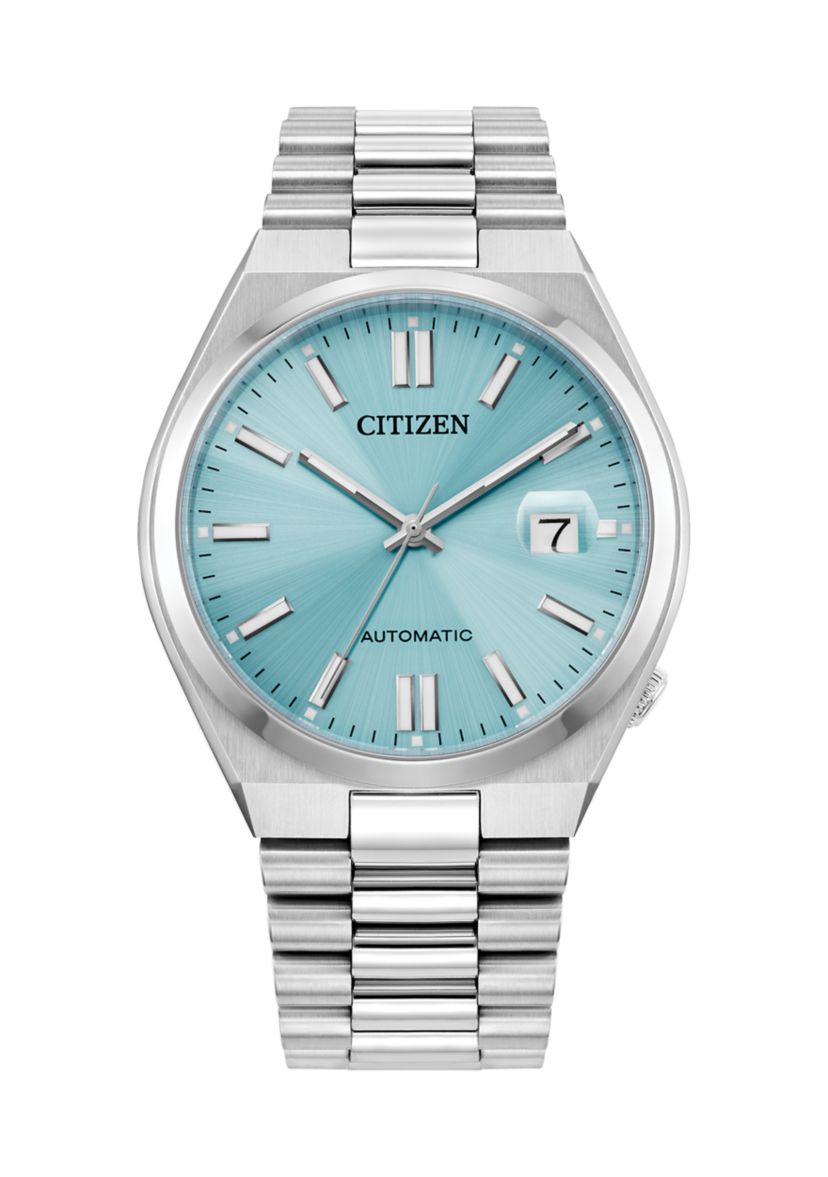 Mens Sport Luxury Automatic Tsuyosa Silver Tone Stainless Steel 40 Millimeter Bracelet Watch