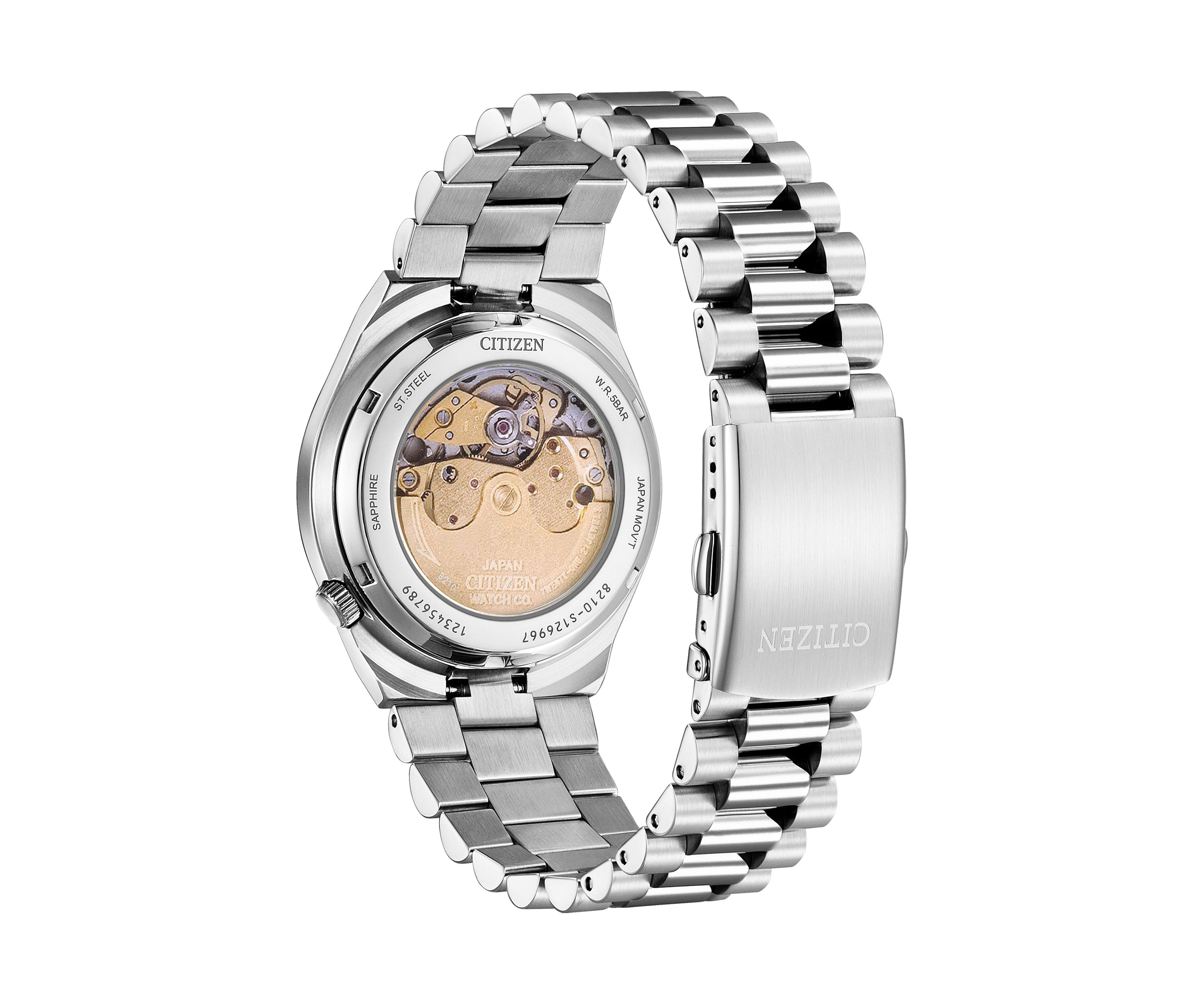 Mens Sport Luxury Automatic Tsuyosa Silver Tone Stainless Steel 40 Millimeter Bracelet Watch