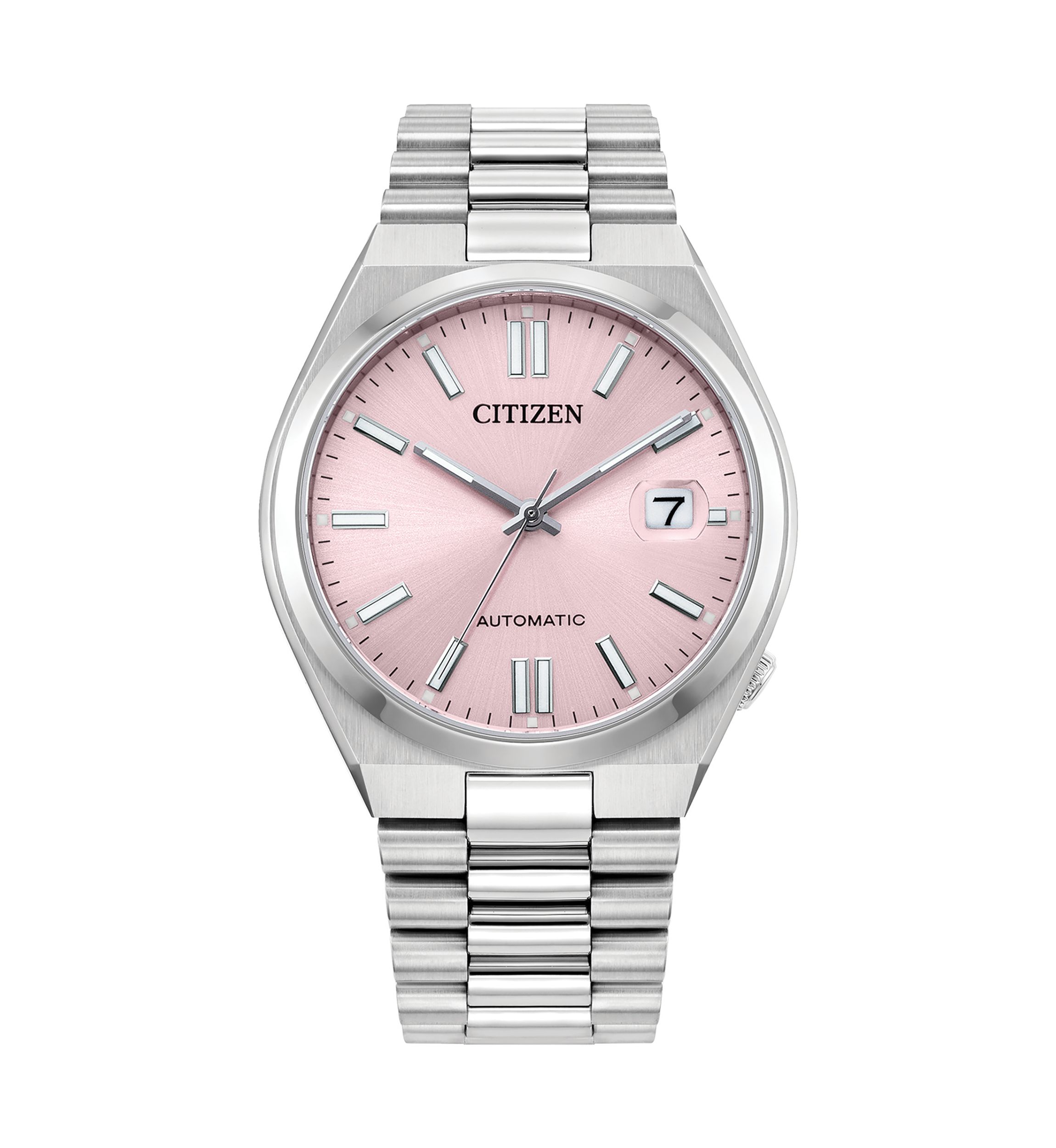 Unisex Sport Luxury Tsuyosa Automatic Silver-Tone Bracelet Watch, 37mm