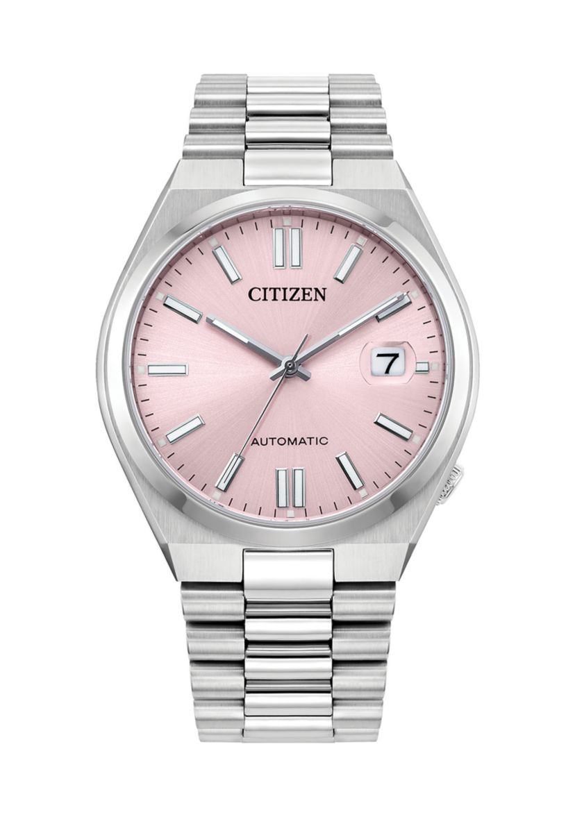 Unisex Sport Luxury Tsuyosa Automatic Silver-Tone Bracelet Watch, 37mm
