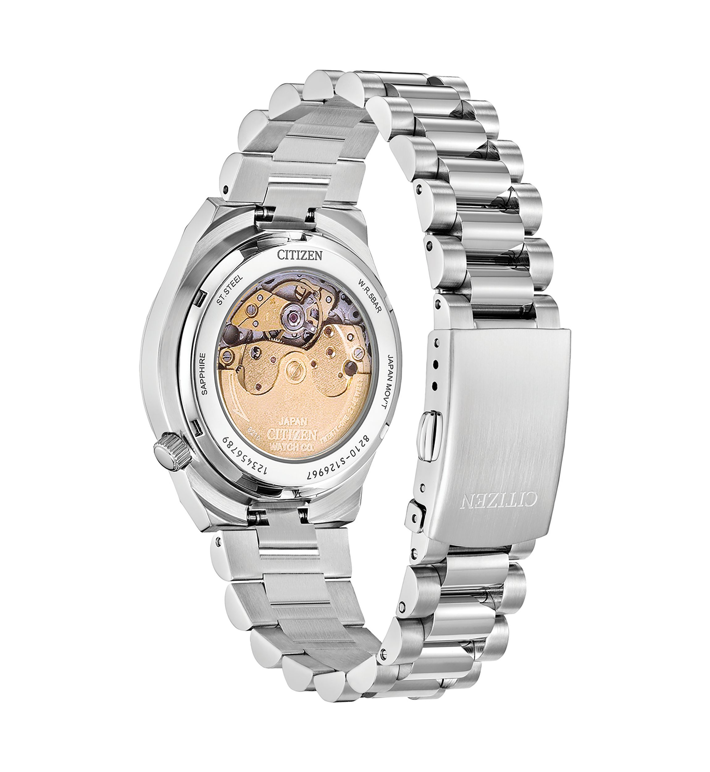 Unisex Sport Luxury Tsuyosa Automatic Silver-Tone Bracelet Watch, 37mm