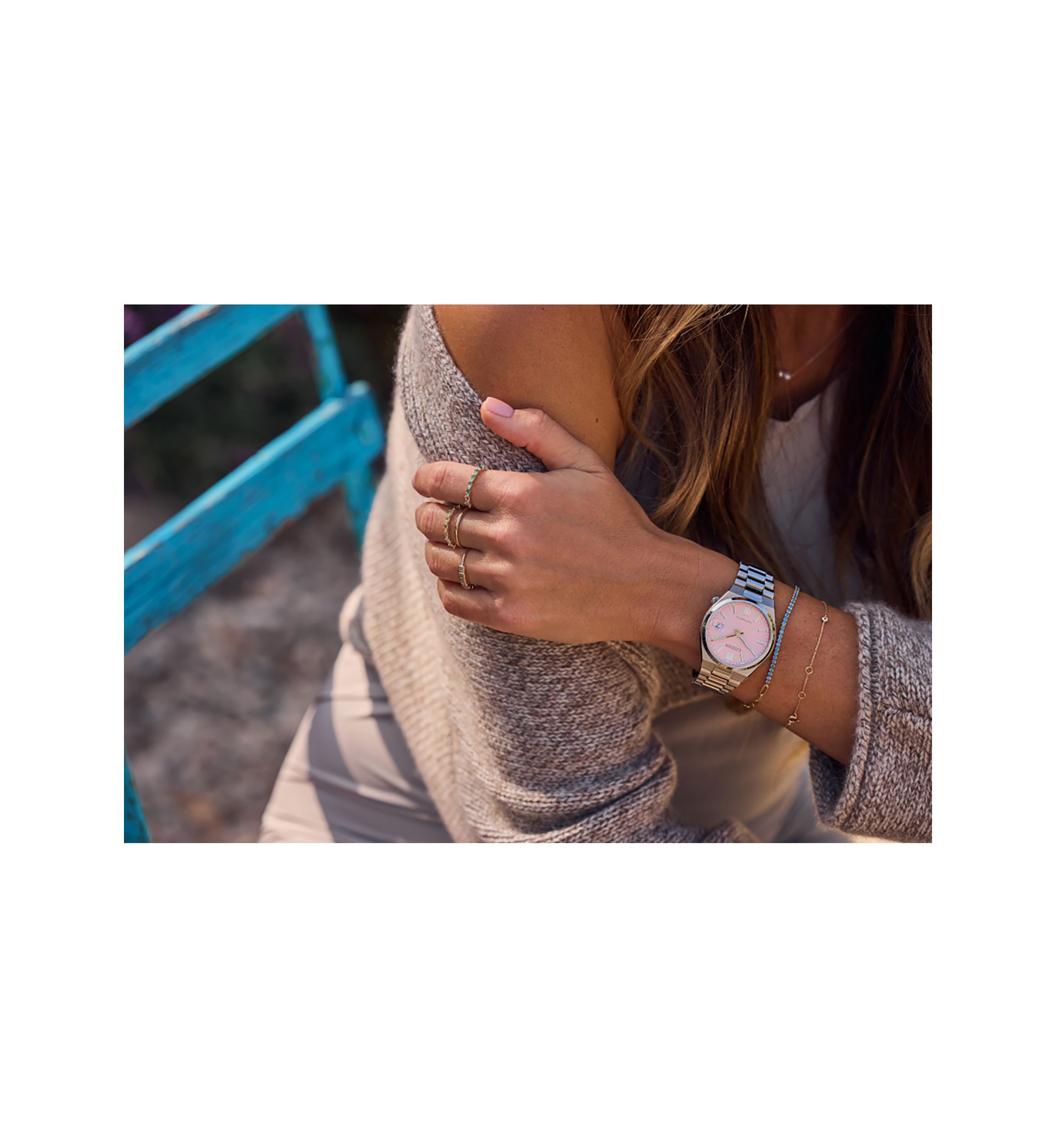Unisex Sport Luxury Tsuyosa Automatic Silver-Tone Bracelet Watch, 37mm
