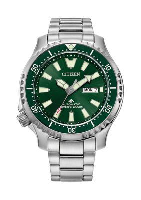 CITIZEN Men's 44 Millimeter Automatic Dive Silver-Tone Stainless Steel Bracelet Watch -  0013205153518