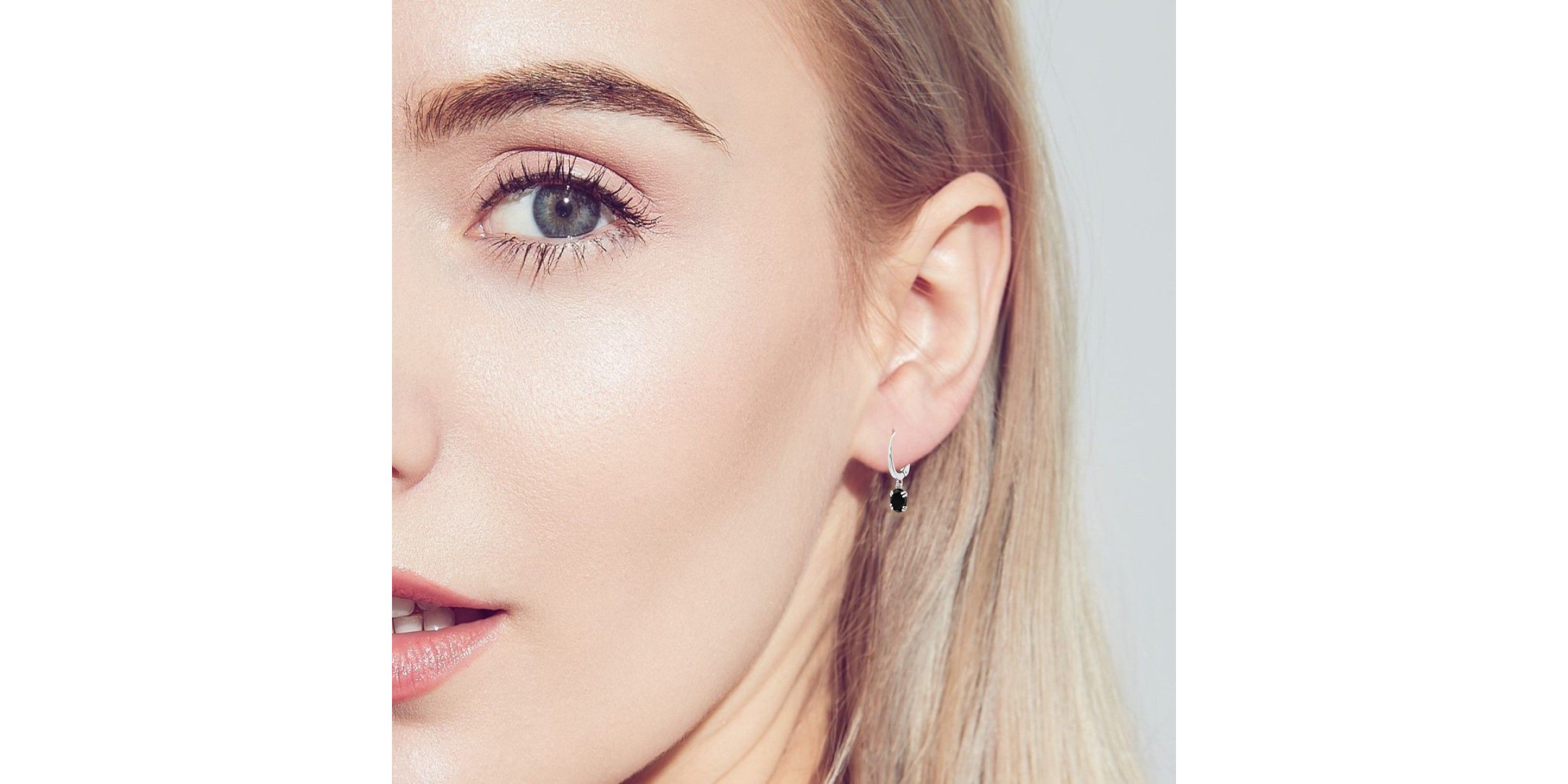 10k White or Yellow Gold Oval Cut 6x4mm Gemstone Dangle Lever Back Earrings