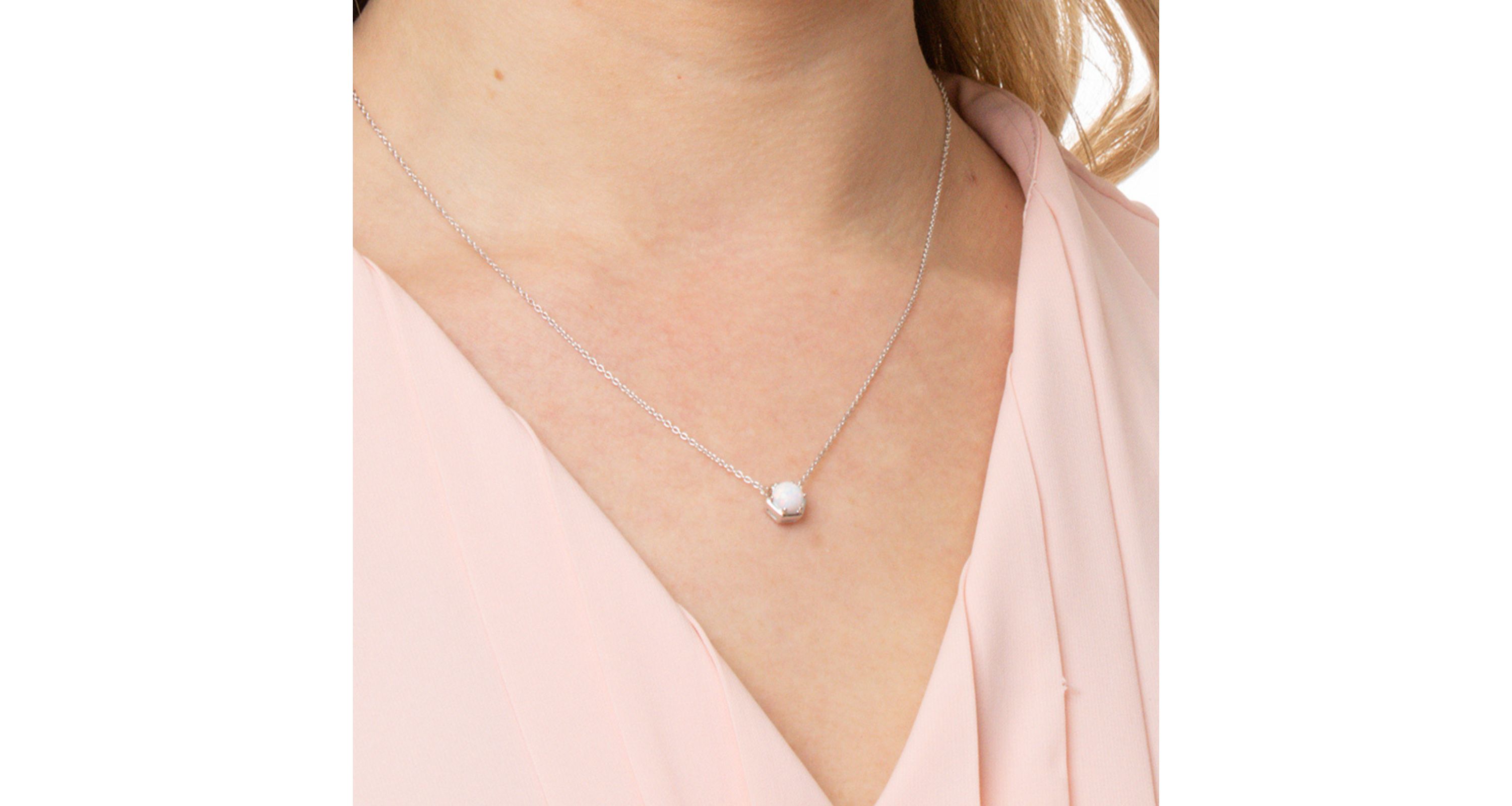 14k Yellow Gold Plated or 925 Sterling Silver Round Gemstone Hexagon Stationary Pendant Necklace on 18 Inch Chain