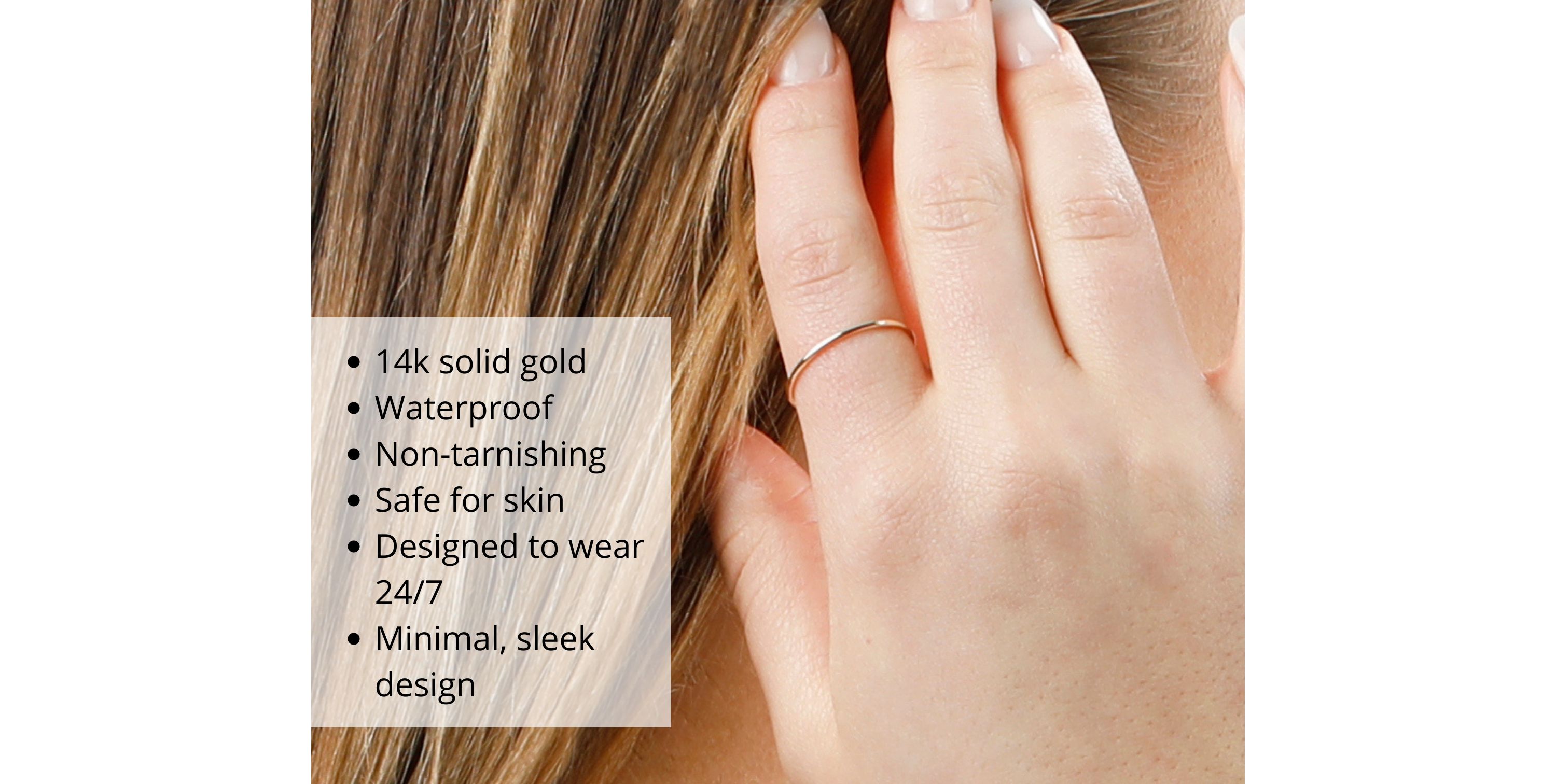 Solid 14k Gold Wedding Band Ring in White Gold, Yellow Gold 1mm Thin Stacking Band in Size 6 to 8