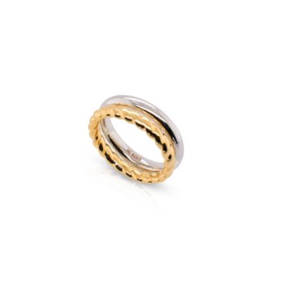 Belk & Co 14k Gold Resin Filled Electroform Two Tone Ring Size 6 to 8