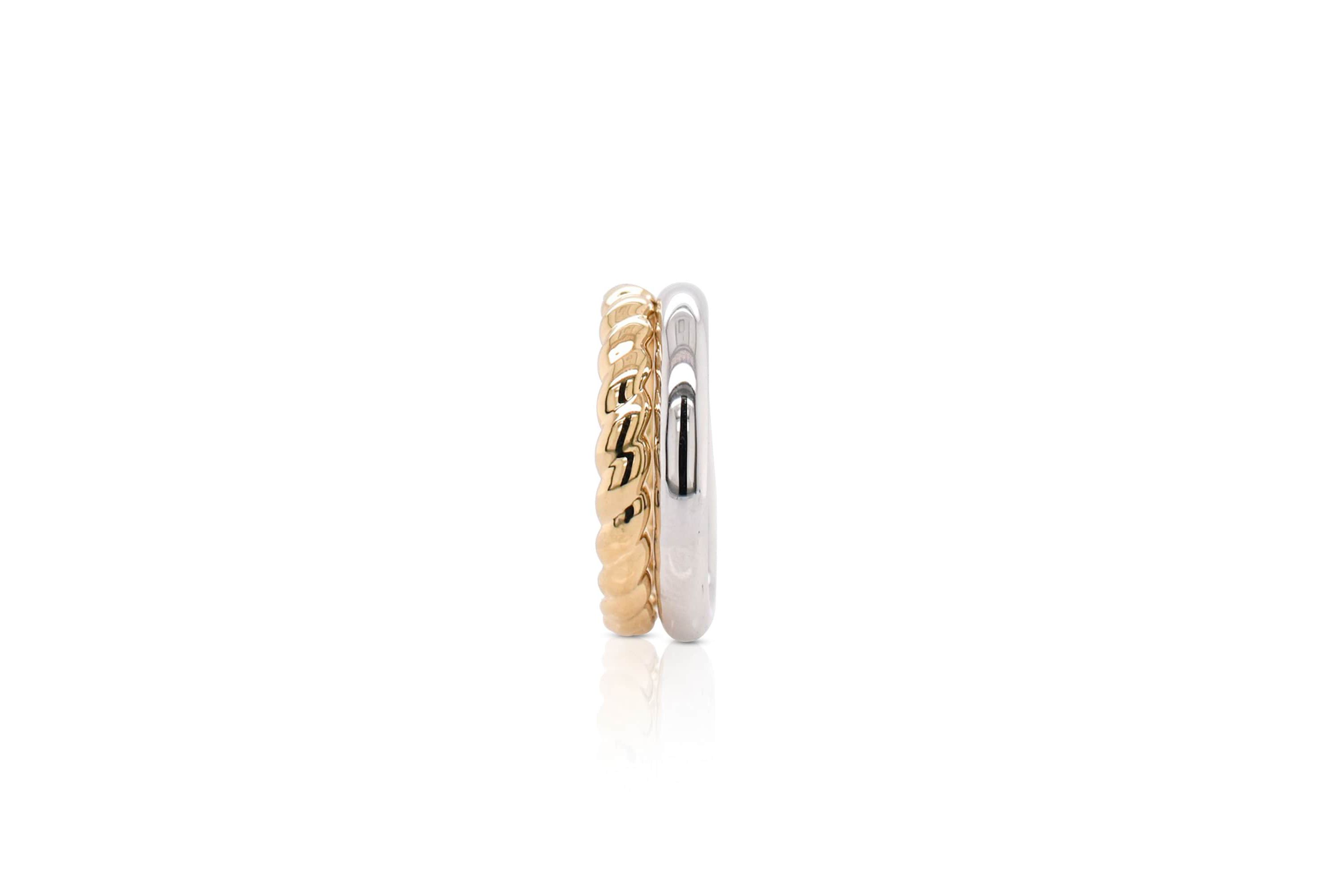 14k Gold Resin Filled Electroform Two Tone Set Rings