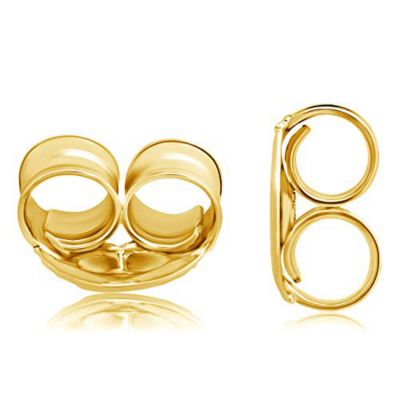 Belk & Co Solid 14K Gold Earring Backs Replacements | Genuine White Gold Butterfly Earring Backings | Secure Push Back Real 14K Earrings Backs for