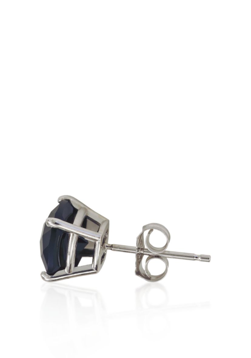 14k White Gold 8mm Onyx Stud Earrings