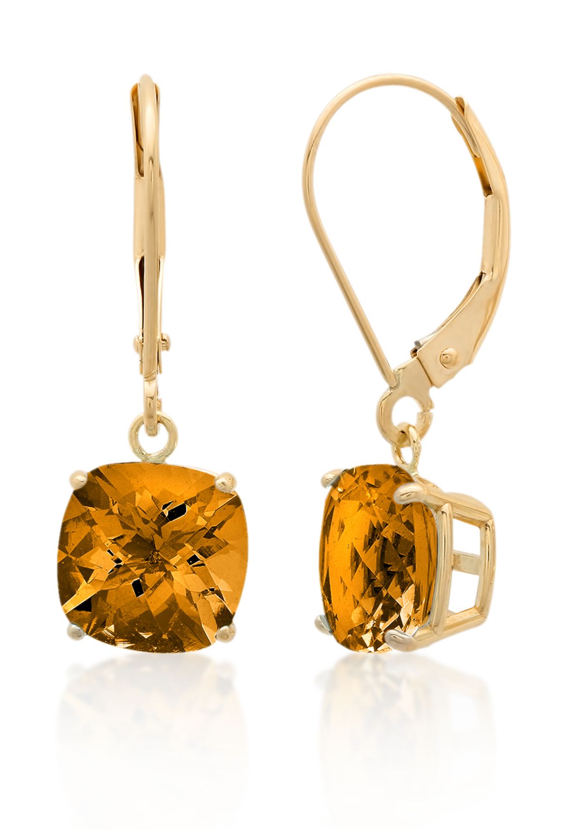 10k Yellow Gold Citrine Earrings