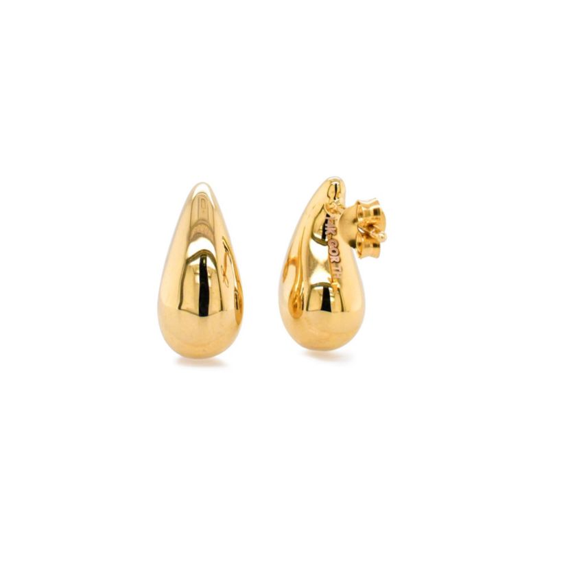 14k Gold Resin Filled Electroform Tear Earrings