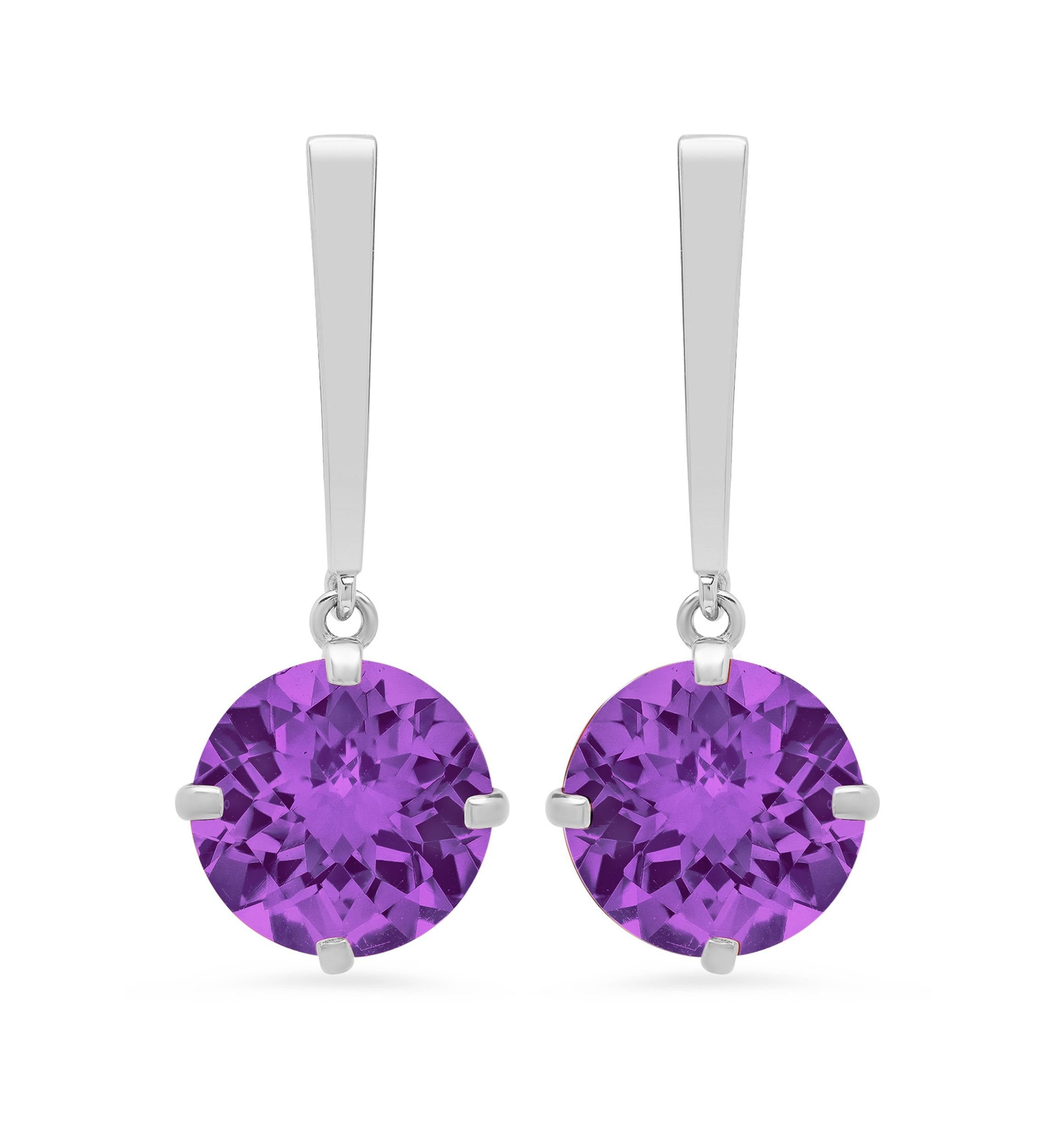 3.6 ct. t.w. Amethyst Drop Earrings