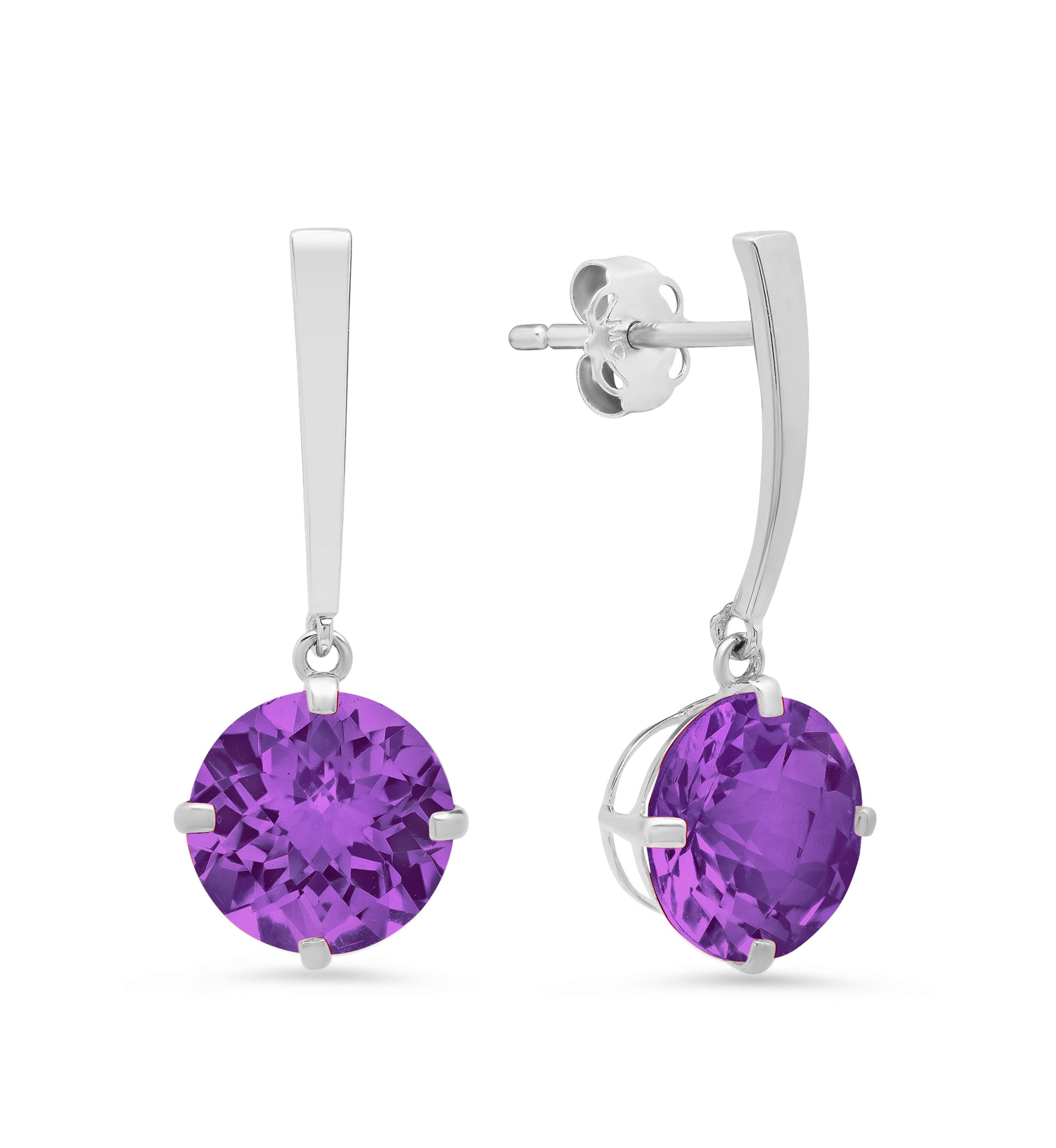 3.6 ct. t.w. Amethyst Drop Earrings