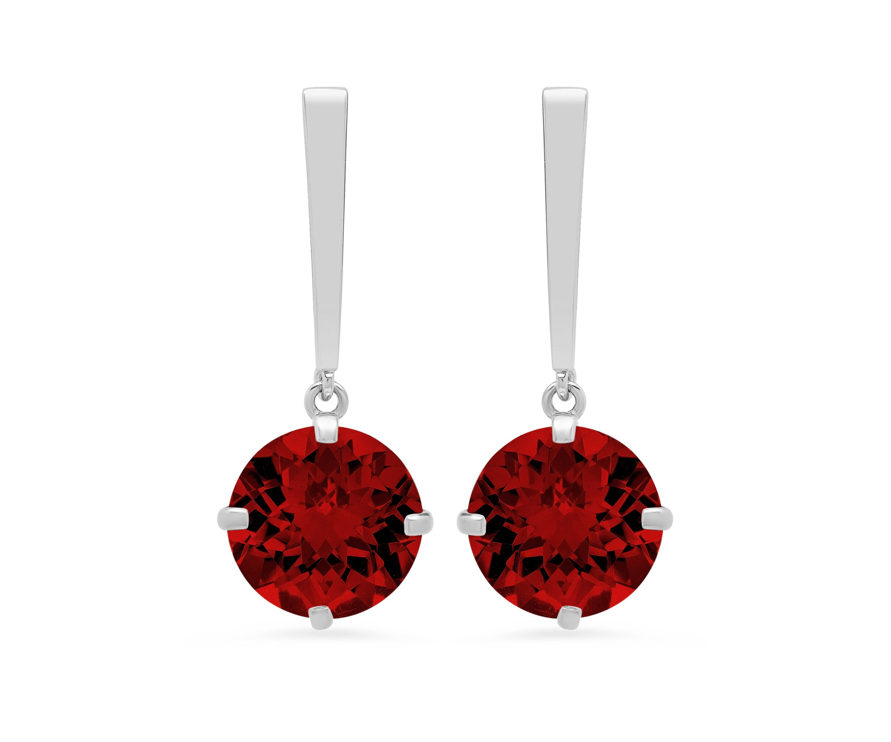 4 ct. t.w. Garnet Drop Earrings