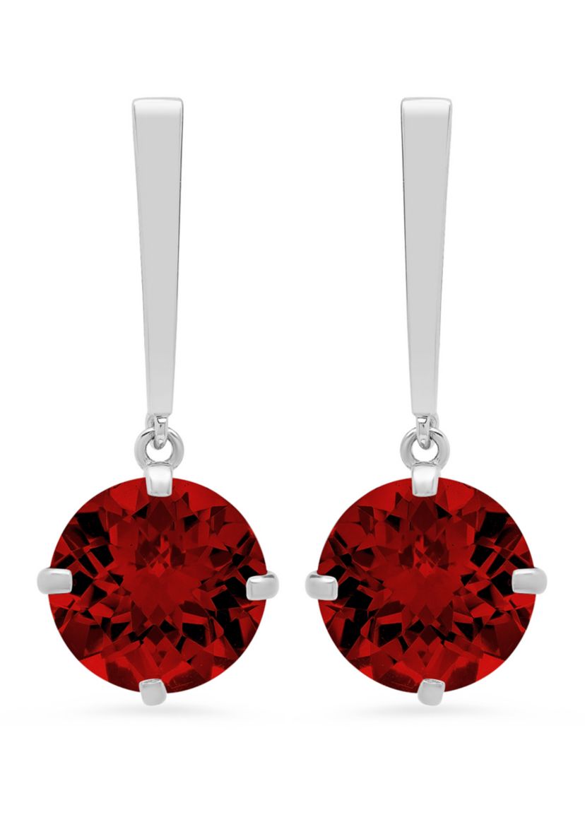 4 ct. t.w. Garnet Drop Earrings