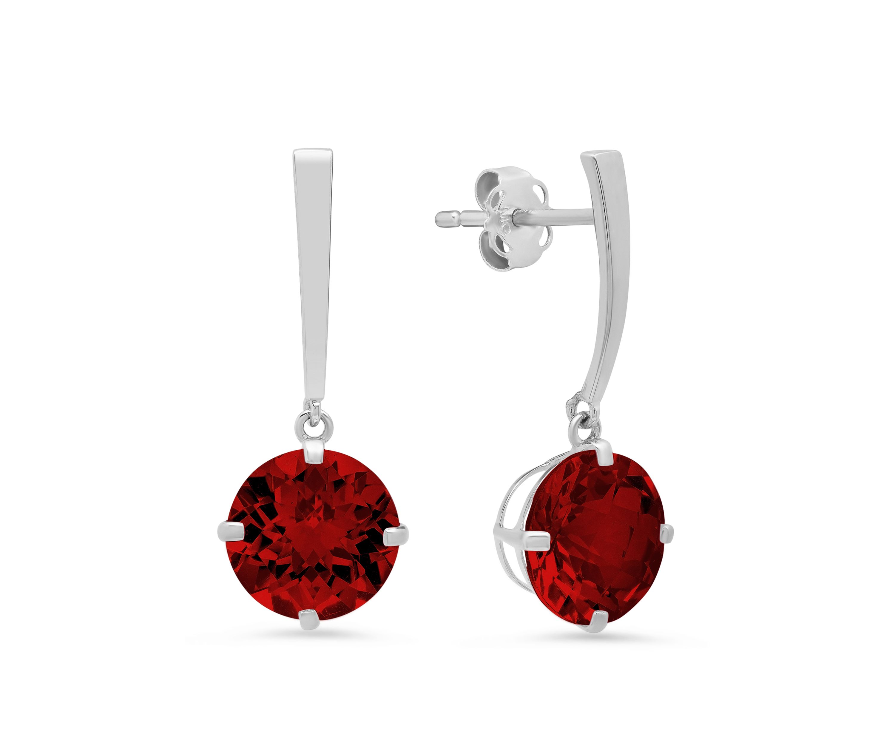 4 ct. t.w. Garnet Drop Earrings