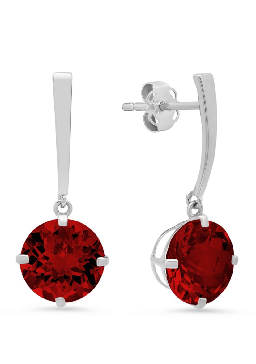 4 ct. t.w. Garnet Drop Earrings
