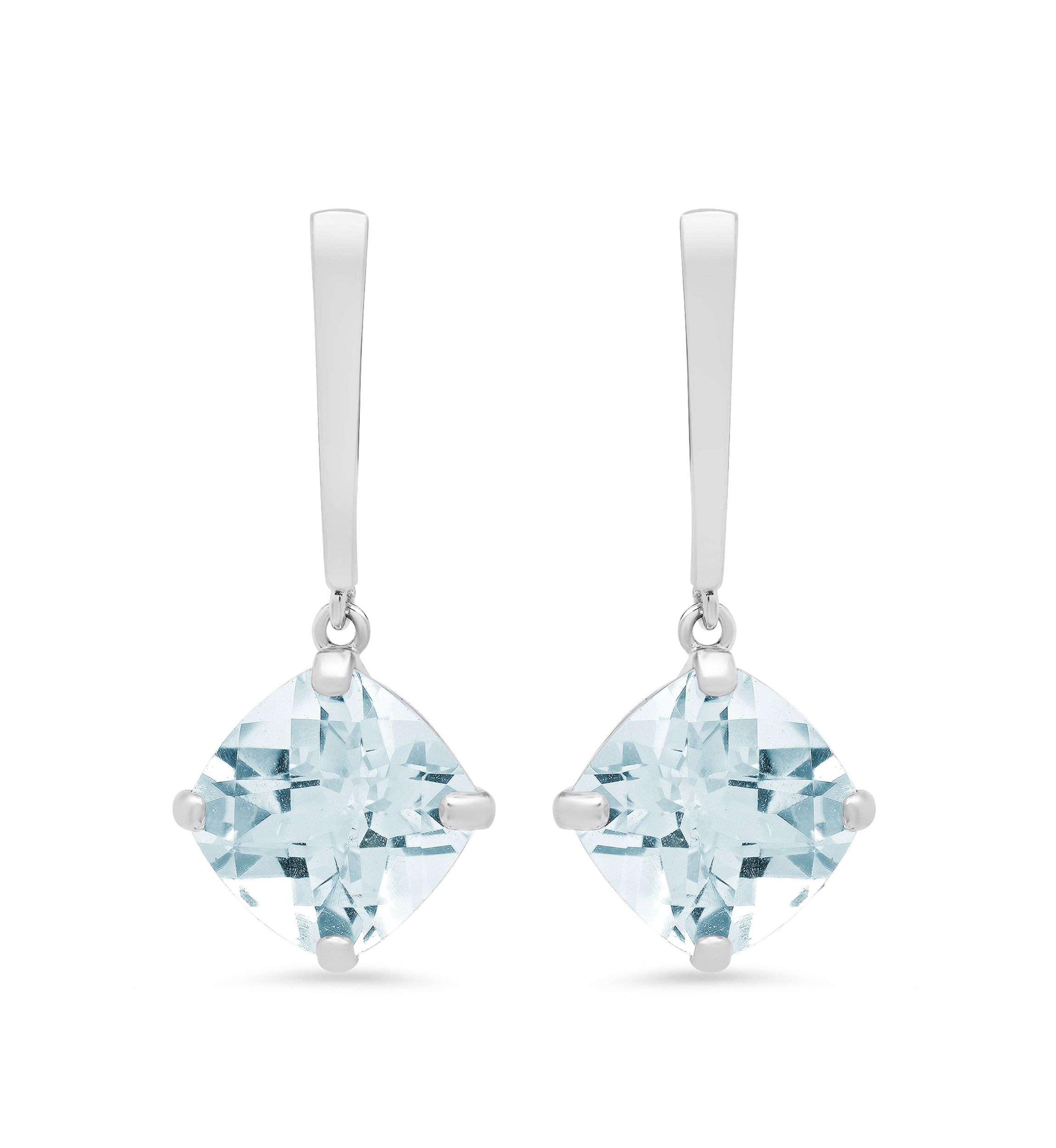 3.8 ct. t.w. Aquamarine Drop Earrings
