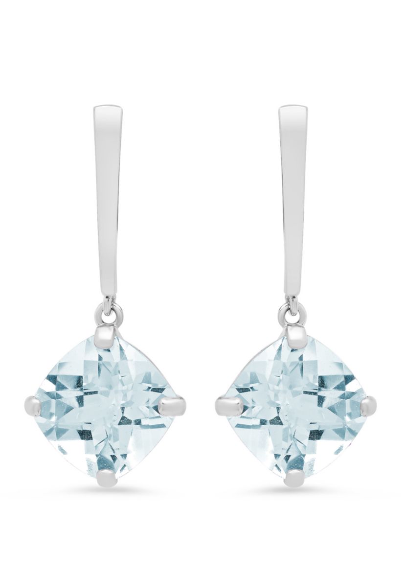 3.8 ct. t.w. Aquamarine Drop Earrings
