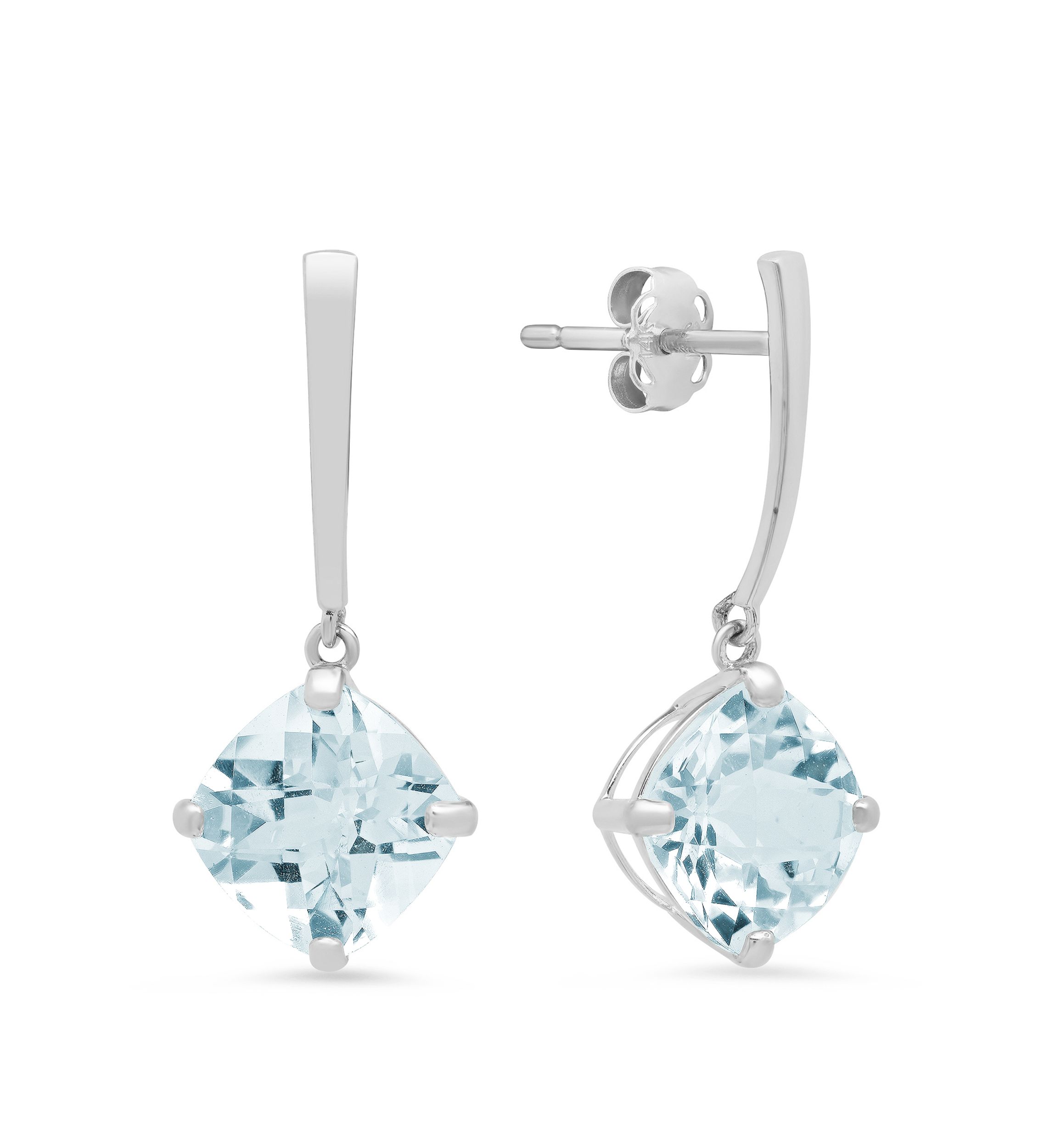 3.8 ct. t.w. Aquamarine Drop Earrings