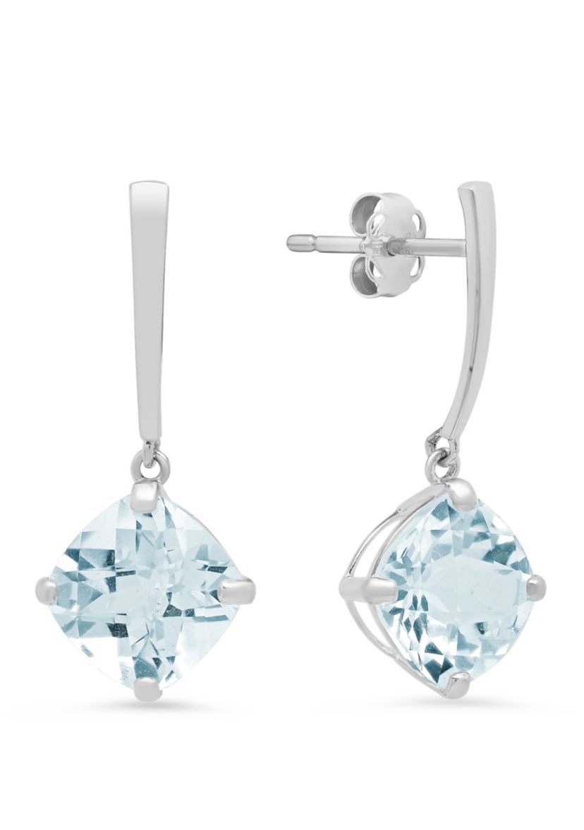 3.8 ct. t.w. Aquamarine Drop Earrings