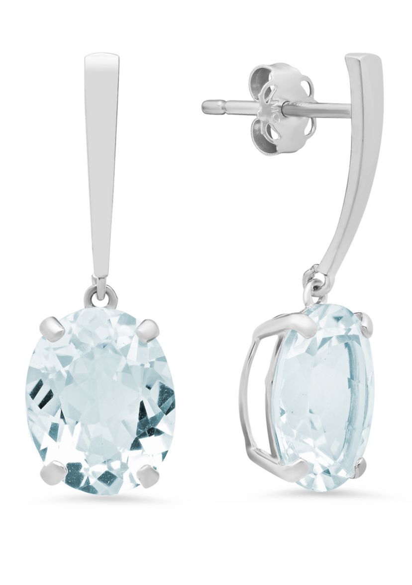 5 ct. t.w. Aquamarine Drop Earrings