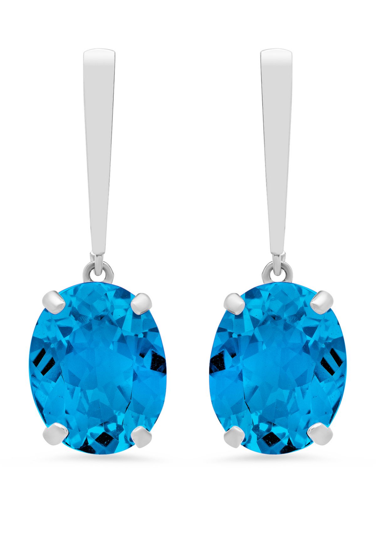 6 ct. t.w. Swiss Blue Topaz Drop Earrings