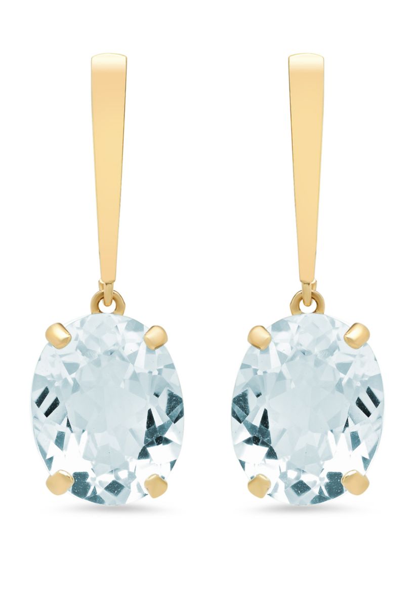 5 ct. t.w. Aquamarine Drop Earrings