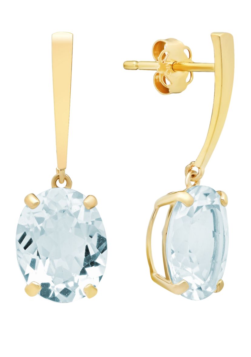 5 ct. t.w. Aquamarine Drop Earrings